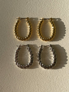 Twisted Gold Hoops