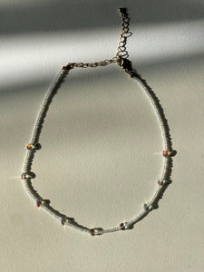 Chrome hearts white beaded necklace