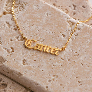 Astrological Name Plate Necklace