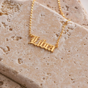 Astrological Name Plate Necklace