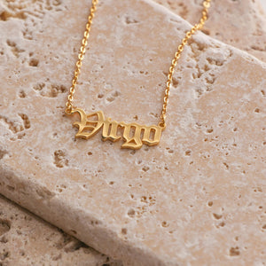 Astrological Name Plate Necklace