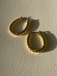 Twisted Gold Hoops