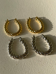 Twisted Gold Hoops